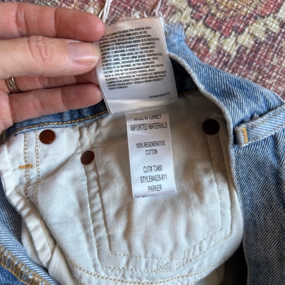 Agolde Button Fly Size 30 Parker Distressed Denim Women Shorts - Picture 11 of 13